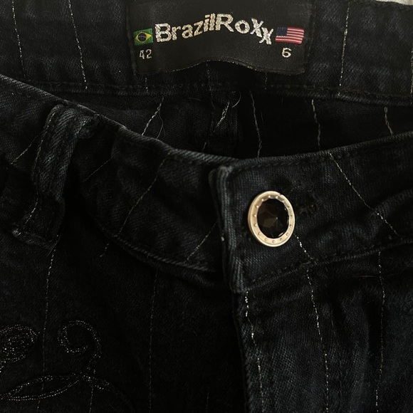 brazilroxx embroidered black pant/jean - Picture 3 of 6
